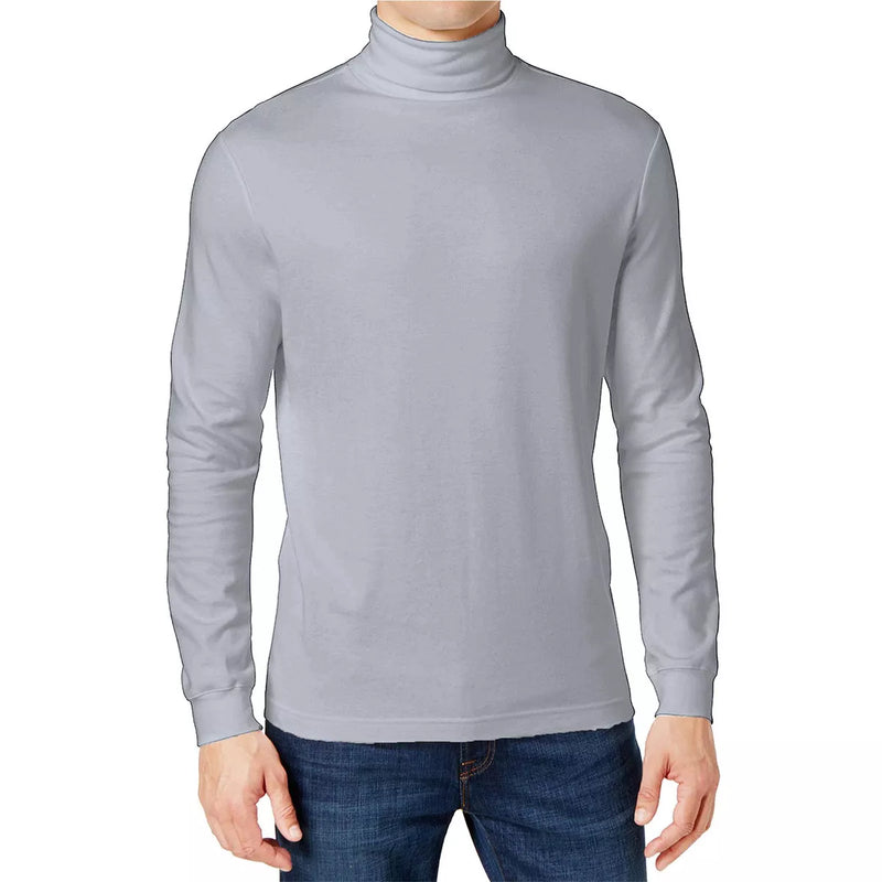 GALAXY BY HARVIC MEN'S LONG SLEEVE TURTLE NECK T-SHIRT - SIZE XL - HEATHER GRAY - Brand New