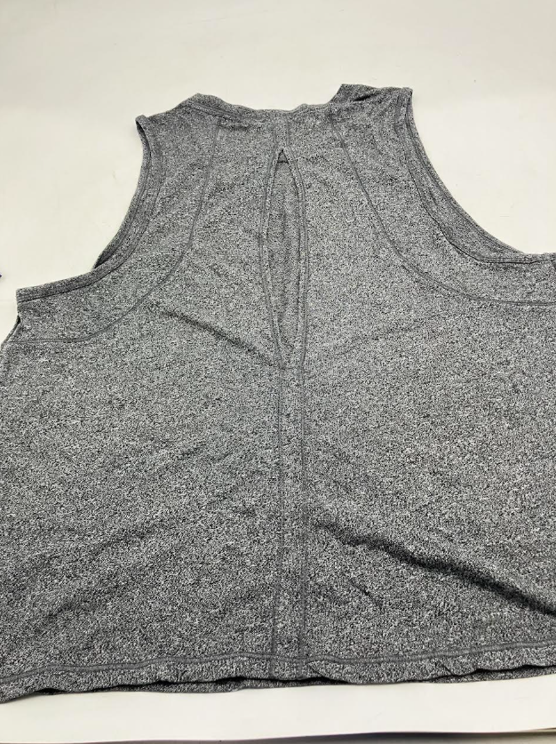 REW221TX06003 REEBOK THROWBACK TANK OPEN BACK - SIZE: WOMEN L - BLACK HEATHER - Brand New
