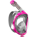 QingSong Full Face Snorkel Mask, Snorkeling Gear with Camera Mount - Purple - Like New