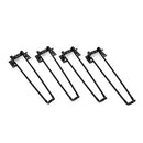 RanBB 13.85" / 18.5" Set of 4 2-Rod Black Solid Hairpin Legs (18.5”) - Brand New