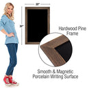 Excello Global Products Wooden Hanging Chalk Sign for Kitchen - Torched/Rustic - Like New