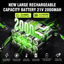 DEVENBO 6 INCH MINI CHAINSAW, CORDLESS WOOD CUTTING WITH BATTERIES - GREEN - Like New