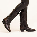 Vintage Foundry Co. Women's Trudy Tall Boot Casual Slip On Pointed Toe Flat Sole - Like New