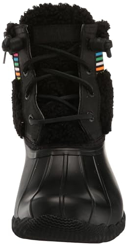 SPERRY MENS SHOES WOMEN'S SALTWATER SHERPA BOOT - SIZE WOMEN'S 8, RAINBOW BLACK - Like New
