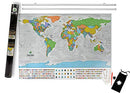Scratch Off World Map with Frame Included – Kids Scratch Off Map - Brand New
