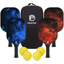 DULCE DOM PICKLEBALL PADDLES | SET OF 4 - 2x BLUE 2x RED - Like New