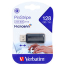 128GB PinStripe USB Flash Drive Black