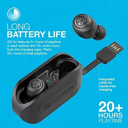 JLab Go Air True Wireless Bluetooth Earbuds + Charging Case EBGOAIRRBLK82 -Black Like New