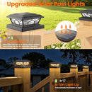 Brightever 4x4 Post Solar Lights Solar Post Cap Lights Black 12-Pack - Like New