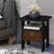FURINNO ANDREY SET OF 2 END TABLE NIGHT STAND BEDSIDE TABLE, AMERICANO BROWN - Like New