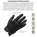 FIRST TACTICAL MEN’S LIGHTWEIGHT PATROL GLOVES SKIN TIGHT GOATSKIN PALM - BLACK - Like New