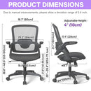 TTD TIANTIANDA ERGONOMIC MESH SEAT DESK CHAIR HEIGHT ADJUSTABLE - BLACK - Like New
