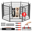 VISCOO Dog Playpen 8 Panels 40" H Heavy Duty Metal Dog Pen 8PANEL40INCH - BLACK - Like New
