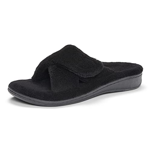 VIONIC WOMEN'S RELAX HOUSE SLIPPER BLACK - SIZE 8 - BLACK Like New