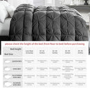 HOMBYS Feather and Down Comforter King Size 106x90 Pinch Pleat Duvet - Grey - Brand New