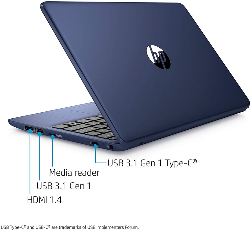 HP Stream LAPTOP 11.6"HD N4000 4 32GB eMMC ROYAL BLUE 11-ak0010nr W10 New