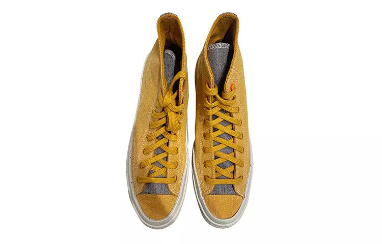 CONVERSE UNISEX CHUCK 70 HI CANVAS SHOES, SIZE: MEN 9, WOMEN 11, YELLOW, 168615C - Like New