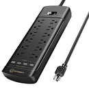 WITEEM SURGE PROTECTOR POWER STRIP 12 OUTLETS, 4 USB 6A PORTS, - Scratch & Dent