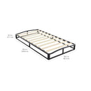 AMAZON BASICS METAL PLATFORM BED FRAME WOOD SLAT SUPPORT 06PBECBF-TT TWIN BLACK - Like New