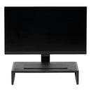 REALSPACE ACADIA WOOD/METAL MONITOR STAND, 4-1/2"H X 21-1/2"W X 10"D - BLACK - Brand New