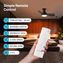 CONSCIOT CEILING FAN LIGHTS 30 KIDS BLUSH MOUNT REVERSIBLE QUIET - BLACK - Like New