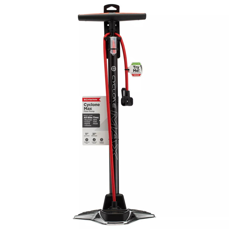 SCHWINN CYCLONE MAX FLOOR PUMP - GRAY - Like New