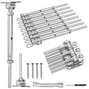 BLIKA 10 PAIRS 1/8" CABLE RAILING KIT SWAGE TOGGLE TURNBUCKLE BL025 - SILVER - Like New