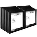 JUST BASICS ROUND-RING VIEW RINGS 61% RECYCLED PACK OF 12 BINDERS - BLACK - Like New