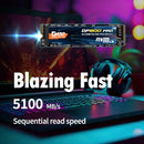 DATO M.2 2280 SSD 512GB II PCIe Gen4 x4 NVMe SSD Internal SSD, DP800 Pro - Black - Brand New