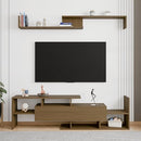 LeisureMod Surrey Mid-Century Modern TV Stand MDF Shelves Bookcase STS60OW-Oak - Like New