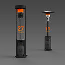 TERRA HIKER 55000 BTUS OUTDOOR PATIO COMMERCIAL GAS HEATER, WHEELS - BLACK - Like New