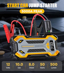 VACASSO CAR JUMP STARTER 5000A BATTERY JUMP STARTER LED LIGHT Z08 - BLACK/YELLOW - Like New
