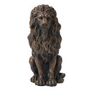 Glitzhome 20.75H MGO Guardian Sitting Lion Statue 2025400011- Brown - Brand New