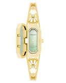 AK/4112AVGB ANNE KLEIN WOMEN'S GENUINE GEMSTONE BANGLE WATCH - GOLD GREEN - Like New