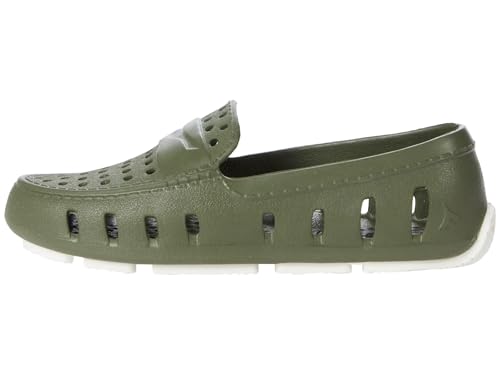 FLO & ASON FLOAFERS UNISEX-CHILD PRODIGY BOAT SHOE SIZE C12 - CYPRESS/WHITE - Brand New