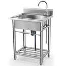 WORCEST UTILITY SINK FREE STANDING SINGLE BOWL KITCHEN SINK WITHCOLD/ HOT WATER - Like New
