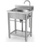 WORCEST UTILITY SINK FREE STANDING SINGLE BOWL KITCHEN SINK WITHCOLD/ HOT WATER - Like New