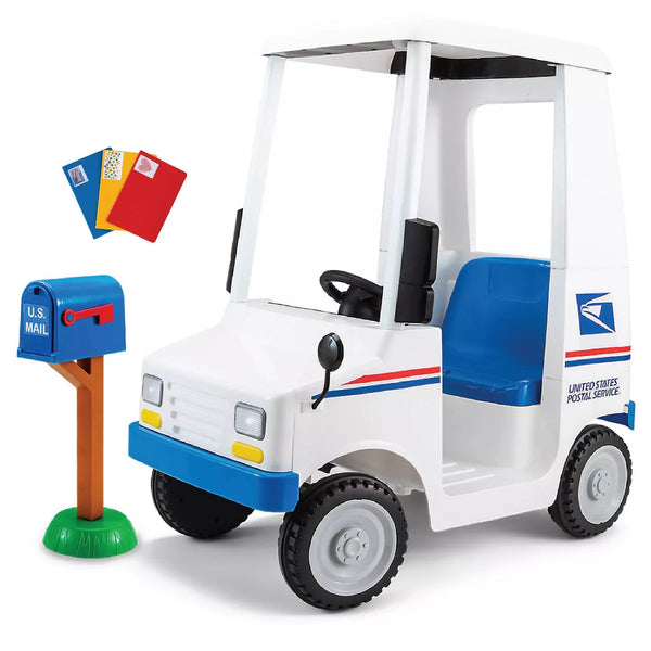 FLYBAR USPS ELECTRIC RIDE-ON TRUCK POWERED TOY AGES 3-5 60LB CAPACITY - WHITE - Brand New