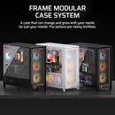 CORSAIR FRAME 5000D RS MODULAR HIGH AIRFLOW MID-TOWER PC CASE – WHITE - Like New