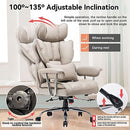 EFOMAO DESK OFFICE CHAIR 400LBS BIG TALL OFFICE CHAIR PU LEATHER - GRAY - Like New