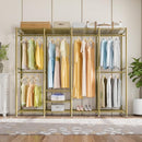 VIPEK V40 Heavy Duty Clothes Rack, 1110lb Capacity Sturdy Metal Garment - Gold - Brand New