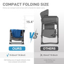 EVER ADVANCED Camping Directors' Chair with Side Table Portable Folding Chair - Like New