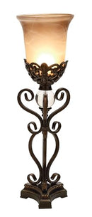 Deco 79 Metal Room Uplight Decorative Lamps with Scrolls set of 2 Table Lamps - Brand New