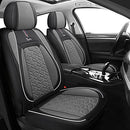 TAPHA EXECUTIVE LEATHERETTE CAR SEAT COVER & CUSHION SET - BLACK/GRAY - Like New