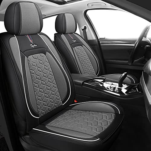 TAPHA EXECUTIVE LEATHERETTE CAR SEAT COVER & CUSHION SET - BLACK/GRAY - Like New