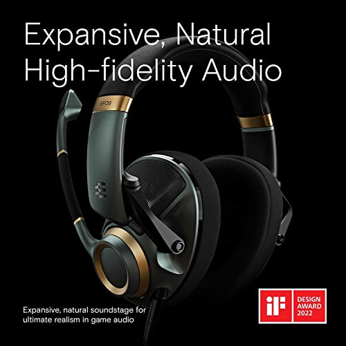 EPOS H6 PRO Open Acoustic Wired Gaming Headset 1000970 - Racing Green - Like New