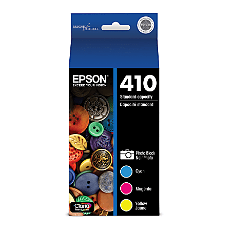 EPSON 410 CLARIA BLACK CYAN MAGENTA YELLOW INK CARTRIDGES 4 PACK T410520-S - Brand New
