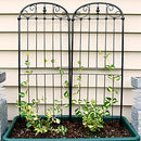 Sunnydaze 32" Traditional Decorative Outdoor Trellis, Set of 2, 784 - Black - Like New