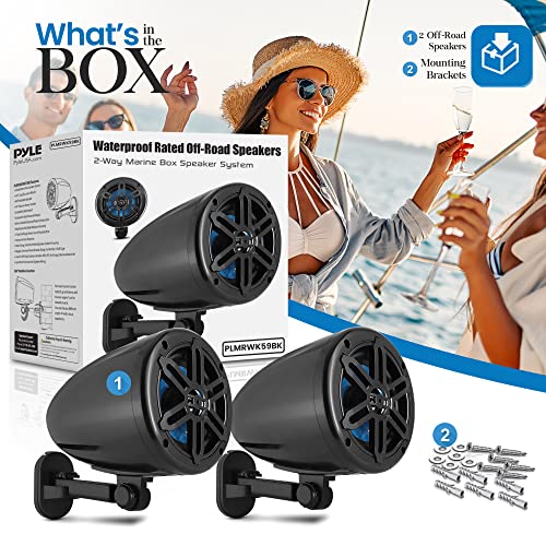 PYLE 5.25”WATERPROOF OFF-ROAD SPEAKER 180W MARINE WOOFER PLMRWK59BK - BLACK - Like New