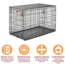 MidWest Homes Pets Life Stages LS-1648DD Double Door Folding Crate - Black - Like New
